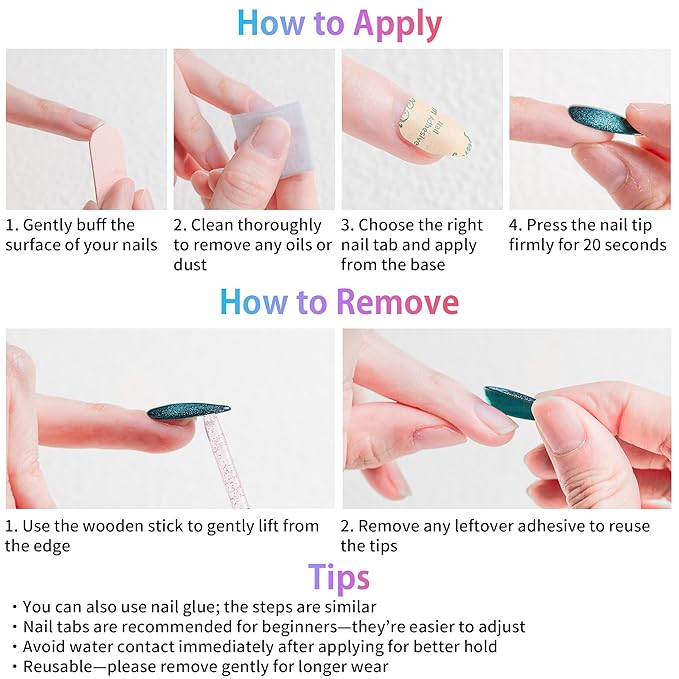 Sun&Beam Nails Handmade Press-on Medium Long Coffin Ballerina Blue 3D Flower Minimalist Design Fashion False Nail Tips 10 Pcs Set (#245 L)