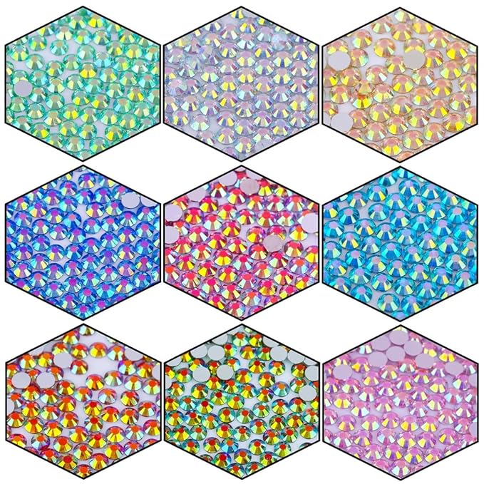 4500 Pcs SS12 3mm Flatback Rhinestones for Nails Art Crafts Glitter Round Gems AB Crystals DIY Clothes Shoes （Light Pink AB）