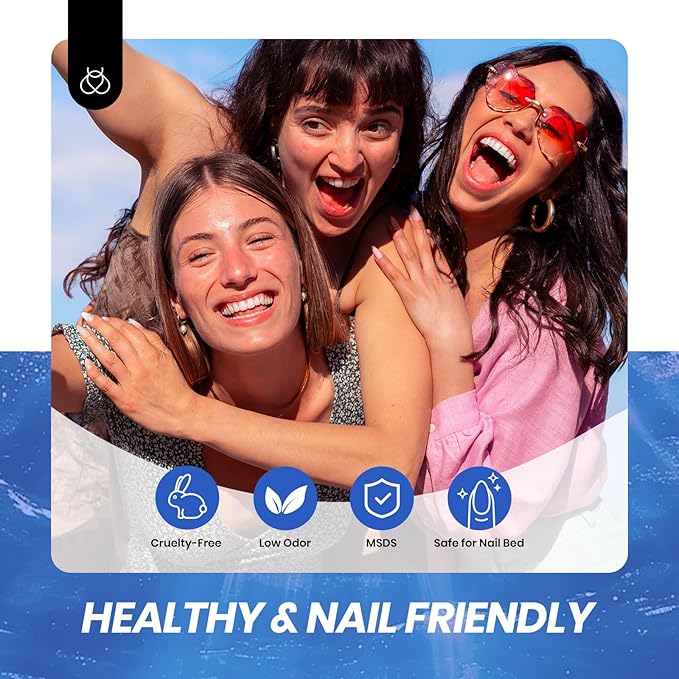 Beetles Blue Gel Nail Polish, 15ML Deep Blue Jelly Gel Polish Sheer Translucent Effect Neutral Nail Polish Soak Off UV Abyssal Secrets Series French Nail Art Manicure Salon Gift for Women