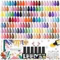 PHOENIXY 50 Pcs Gel Nail Polish Set, 42 Colors Gel Polish with Base & 4 Effects Top Coat All Seasons Nail Kit Gifts for Women Girls Nail Salon at Home