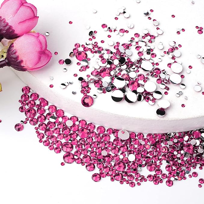 Canvalite 1500PCS Rhinestones Flat Back Gems, Nail Rhinestones Nail Art Gems with Pick Up Tweezers and Rhinestone Picker Dotting Pen, Nail Art Tools for Nails, Clothes, Face, Craft…