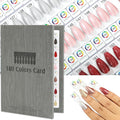 Magnetic Nail Swatch Book,180 Nail Color Display Book with 192 Magnetic Tips,Professional Nail Salon Color Display Book for Easy Preview & Storage