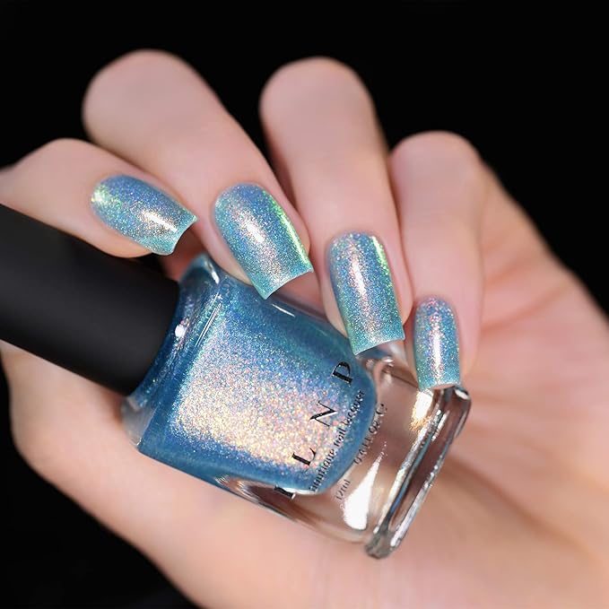 ILNP Skate Date - Iridescent Timeless Teal Holographic Jelly Nail Polish