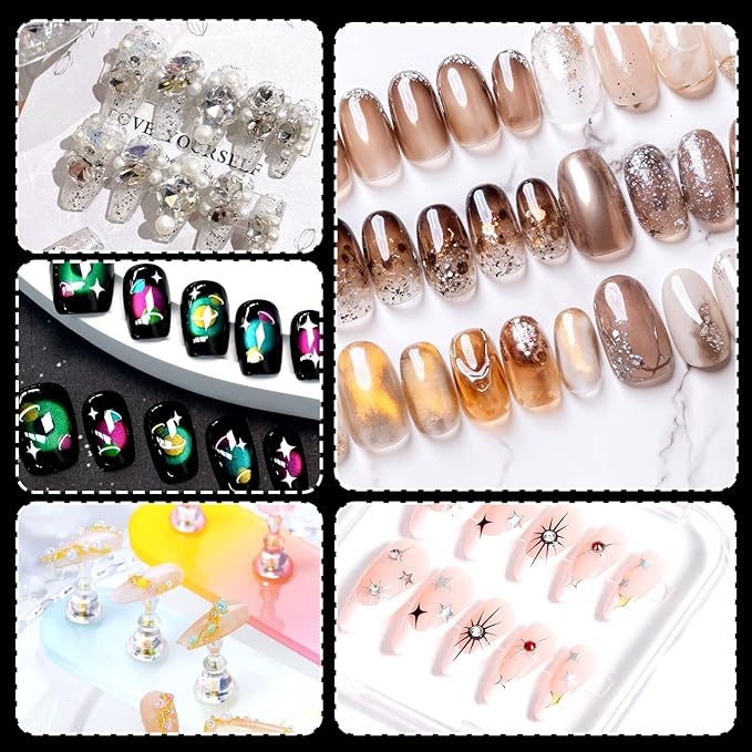 4 Rolls Double Sided Tape For Press On Nails Adhesive Strong Sticky Nail Art Tapes For Nail Packaging Waterproof Removable Traceless Clear Mounting Tape For Salon Nail Tips Designs Showcase