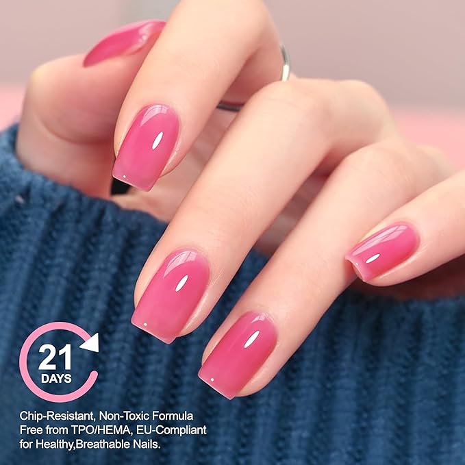 Hema Free Rubber Builder Base Gel Polish, Vegan TPO Free Hema Free, for Strengthens Damaged Thin Nails Strengthen Apex Building Extension, LED UV Curing Thickening & Repair
