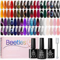 Beetles Gel Nail Polish - 39 Pcs Jelly Nail Set Glitter Changing Nail Polish Kit Treasure Box Collection with 3Pcs Base Matte and Glossy Top Soak Off Nails
