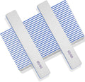 Nail Files 100pcs-Nail File 60/60 Grit for Acrylic Nails, Rough Nail Files Emery Boards for Artificial Nails, Fake Nails, Professional Double Sided Jumbo Zebra Nail File