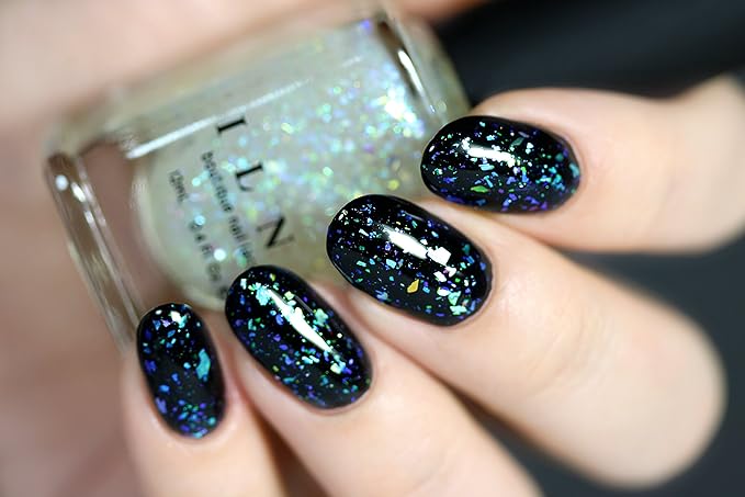 ILNP Wonderland - Teal, Purple, Blue Color Shifting Iridescent Flakie Topper Nail Polish