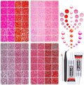 8 Color 2-6mm Red Jelly Resin Rhinestones w B7000 Jewelry Glue for Bedazzling Crafting Flatback Stones Gems Diamonds for Nails Face Eyes Makeup Tumblers Bottles DIY Crafts Clothes Shoes Phones