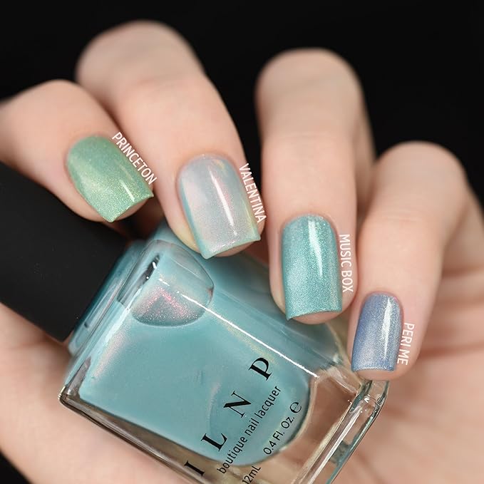 ILNP Valentina - Milky Teal Sheer Shimmer Nail Polish