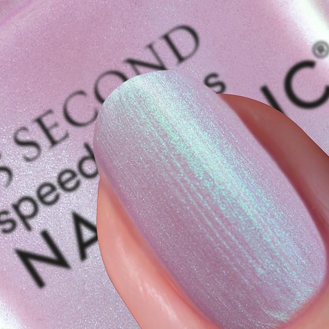Nails Inc 45 Second Speedy Gloss, Lana, Lilac Shimmer, Metallic, No Chip, Long Lasting, Quick Dry, Air Dry, Professional Manicures & Pedicures, Fingernails & Toenails, Vegan Nail Polish, 0.47 Fl Oz