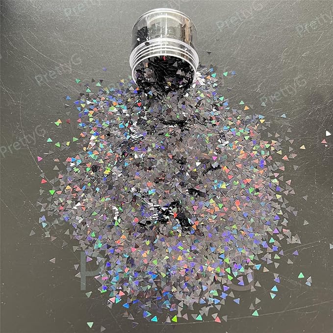 DIY 12pcs Color Set Nail Sequins Laser Triangle Shape Glitter Flakes Manicure Art Decoration Accessories Tools LB-Triangle