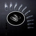Acrylic Nail,Coffin Nails Full Cover, Ivtor Clear Artificial Nails Tips Ballerina Nail Art DIY at Home For Women 600Pcs 10 Sizes