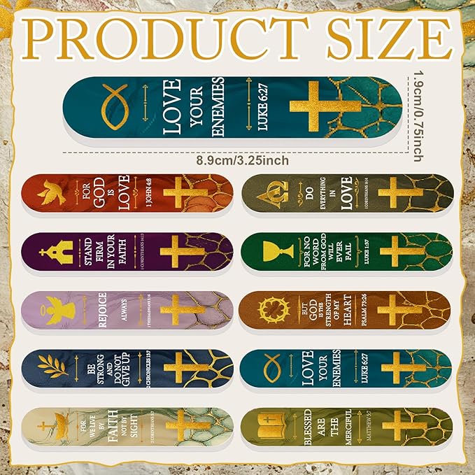 50 Pcs Christian Gifts for Women Bulk Bible Verses Nail File Bulk Cross Christian Gift for Church Inspirational Religious Emery Board Nail Files Gifts for Employee Teacher Staff Coworker Women