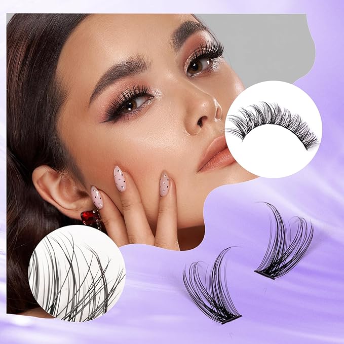 Ocean Pearl DIY Lash Extension Kit 300PCS Lash Cluters 10-20mm 40D 50D 100D Thick Eyelash Extension Kit Long Eyelashes Natural Individual Lashes with bond&seal&remover&tweezers-300