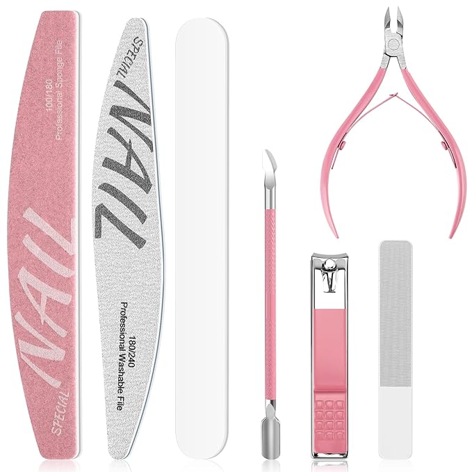 Gifts for Women Manicure Kit for Women Travel Nail Care Kit with Nail Clippers Cuticle Trimmer Cuticle Pusher Glass Nail Files and Buffers Nail Kit Pedicure Manicure Tools Cuticle Care Kit with Case