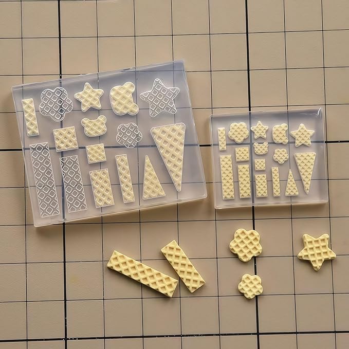 3D Waffles Gel Nail Art Mold Arts Resin Biscuit Molds for Accessories Supplies Dessert Silicone Tools Nails Style
