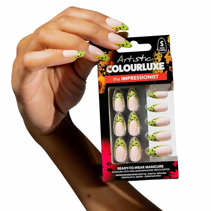 Artistic Colourluxe Press-On Tips - Kit Colourluxe Press-On Tips - Kits Nails - 30 Nails (Spotty Hottie, Kit)