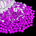 Flatback Glass Rhinestones,Bedazzler Gems 1440pcs Non Hotfix Crystal Rhinestones for Nail Charms Crafts Clothes Tumblers,Dk.Amethyst Neon,SS10
