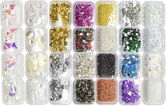 PrettyClaw Nail Art Set 28 Styles Nail Charms (1000+ Pieces) (Set #7)