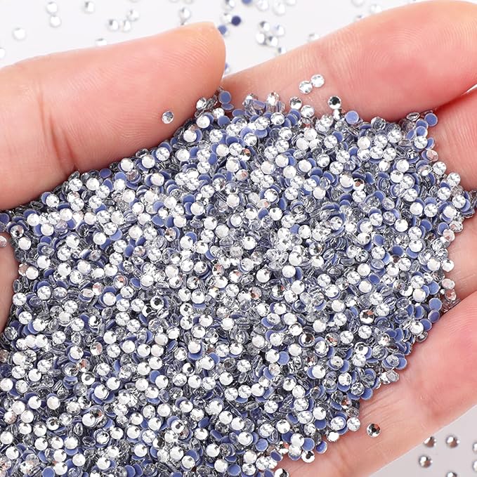 NCB 14400pcs Hotfix Crystal Rhinestones for Clothes Crafts, Hot Fix Bulk Flatback Crystals, Iron on Hotfix for DIY Decoration 100 Gross (Clear Crystal, ss6/14400pcs)