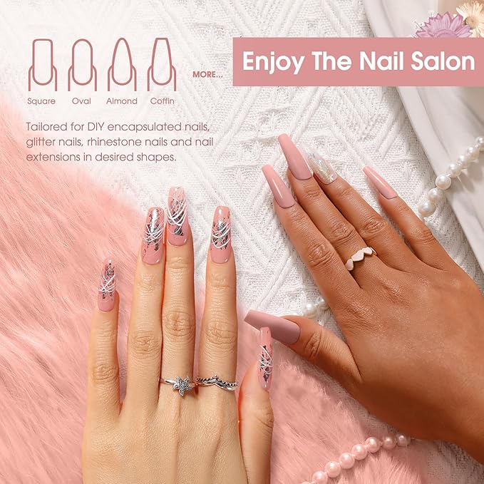 ROSALIND Nude Pink Poly Extension Gel, 2.7oz/80ml Pink Poly Nail Gel High Capacity for Nail Art Decoration, Builder Nail Thickening Extension Easy to DIY Use at Home Need UV Lamp