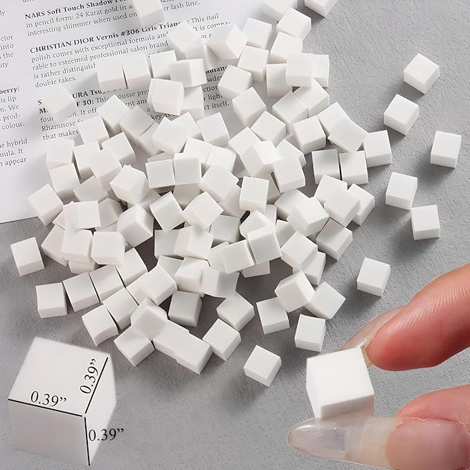 100 Pcs White Soft Nail Sponges for Ombre, 4 Claws Nail Sponge Metal Grabber,Ombre Nail Brush Nail Supplies Manicure Nail Art Tools Nail Accessories