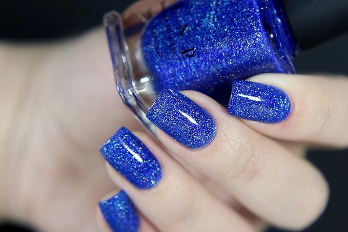 ILNP Good Vibes - Vivid Cobalt Blue Holographic Sheer Jelly Nail Polish
