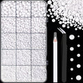 16000Pcs Resin Rhinestones with Tweezers for Crafting, White 2-6mm Mixed Sizes Non Hotfix Flatback Gems, Bedazzling Crystal for DIY Crafts Clothing Tumblers Mugs Shoes Fabric Decor Nail Art