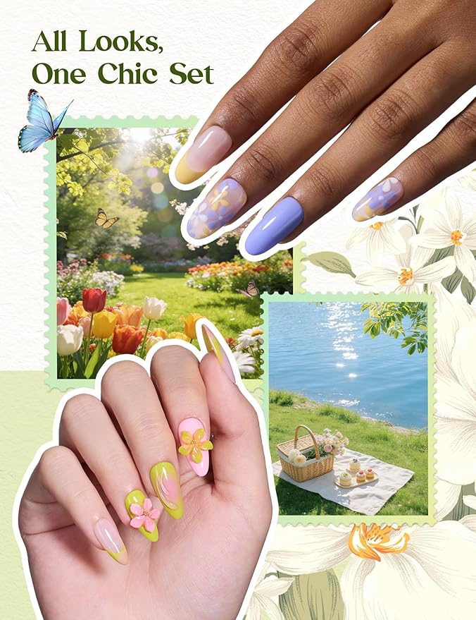 Beetles Spring Gel Polish Set - Spring Sonata Colleciton, 30 Colors Hema-Free Yellow Pink Blue Purple Pastel Colors Polish with Base Top Coat Swatch Card Uv LED Lamp Gel Gifts for Women