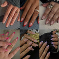 180 Pcs 6 Pack French Tip Press On Nails Short Almond, KQueenest Gel French Tip Nails Press ons, Natural Nude Fake Nails Press Ons Design, Classy Glue On Nail for Women Office Wedding Wear
