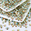 Flatback Crystal Rhinestones Round Gems for Nail Art and Craft Clothes Glue Fix, Ghost (6.4-6.6mm) SS30/288PCS