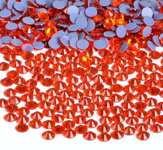 Bymitel Hotfix Crystal Rhinestones Round Gems Iron on DIY Jewelry Making Flat Back for Crafts,Hyacinth, 1.6mm(SS4/2880pcs)