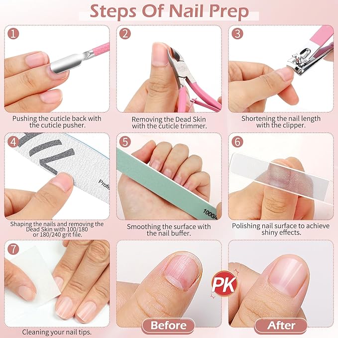 Gifts for Women Manicure Kit for Women Travel Nail Care Kit with Nail Clippers Cuticle Trimmer Cuticle Pusher Glass Nail Files and Buffers Nail Kit Pedicure Manicure Tools Cuticle Care Kit with Case
