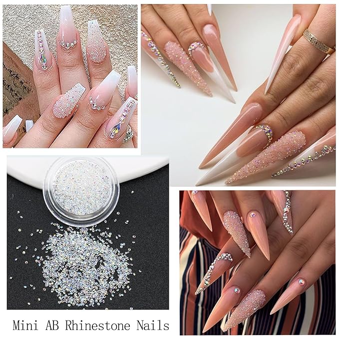 Rhinestones for Nails Butterfly Nail Charms 3D Flower for Nails Mixed Assorted Color Butterflies Flower Shape Design Gems Jewelry Accessories for Women DIY Manicure Supplies Decorations.
