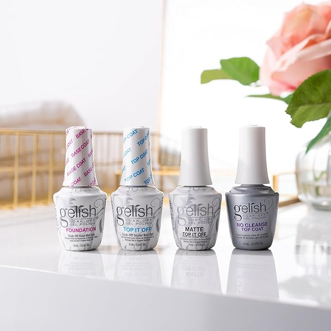 Gelish MINI 9mL Essentials Value Pack – LED/UV Cure, Long-Lasting, Chip-Resistant, Professional Gel Nail Kit for Manicures (All The Best Mini Essentials)