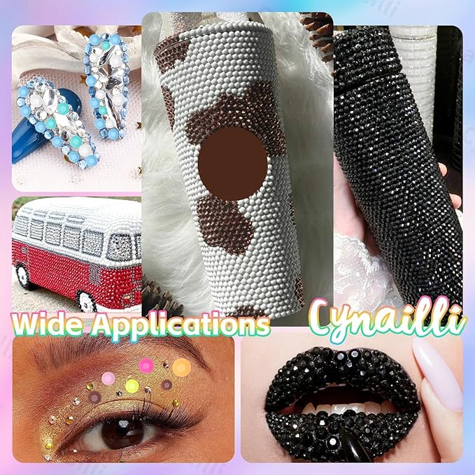 15 Grids Resin Rhinestones for Crafting, Rainbow Colors Bedazzling Gems Kit, Black Red Pink Blue Purple Orange Color Jelly Resin Rhinestones for Nails Face Eyes Makeup Crafts Tumblers Bottles