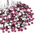 Flatback Glass Rhinestones,Bedazzler Gems 1440pcs Non Hot fix Rhinestones for Nail Charms Crafts Clothes Tumblers,Fuchsia,SS10