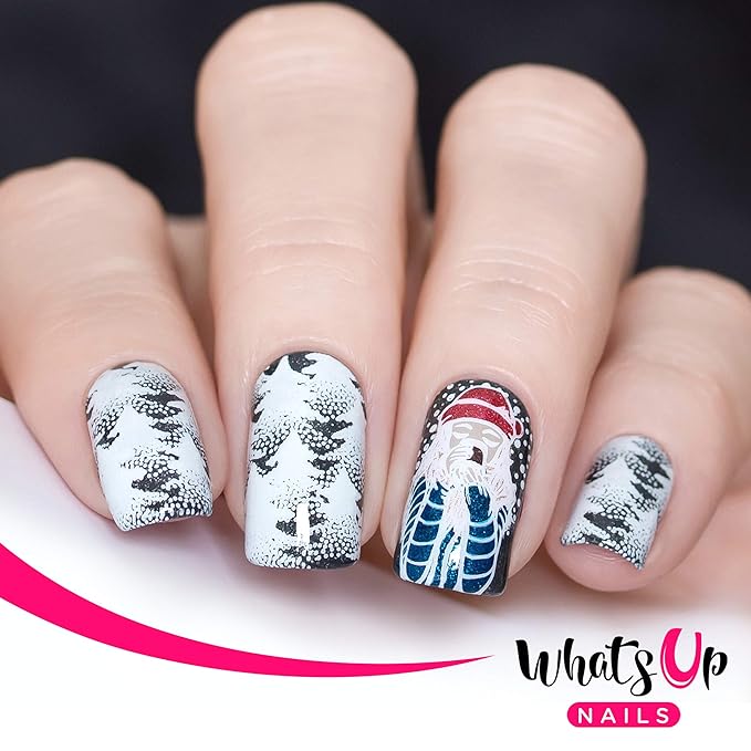 Whats Up Nails - B049 Hot Chocolate Season Stamping Plate for Christmas Winter Nail Art Design