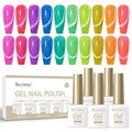 Glitter Cat Eye Gel Nail Polish 10 Colors Magnetic Gel Polish Kit with Magnet Stick Shimmery Glitter Colors Pink Yellow Blue Salon DIY Nail Art Salon Home Manicure Women
