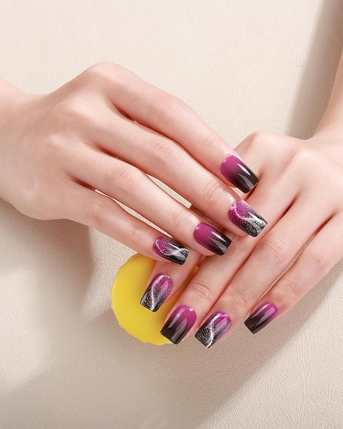 Semi Cured Gel Nail Strips - 20pcs Glaze Gel Stickers, Salon Quality DIY Wraps, Easy to Apply, UV Light Required
