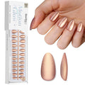 Beetles Motion Glow Nail Tips, Cat Eye Short Almond Nail Tips Set, Full Cover Fake Nail Tips Soft Nail Gel Extensions for Nail Art, 160PCS 16 Sizes, Salon Quality Look DIY Manicure Luster Glow
