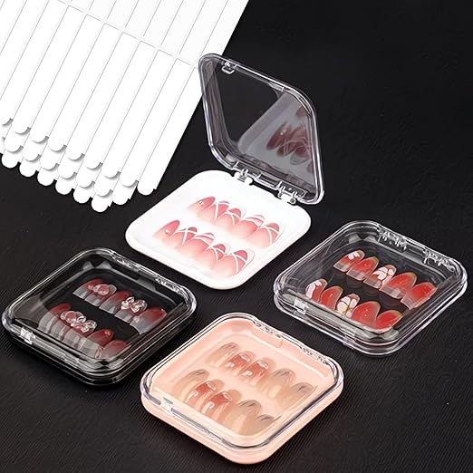 Qenk 12 Sheets Double Sided Tape for Nails, Nail Tape for Press on Nails, Double Sided Nail Tape for Nail Tips Art Display Salon Supplies (Style-2)