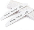 25pcs Professional Half Moon Nail Files Emery Board Set 180/240 Grit Dual-Grit Buffer Files for Natural & Acrylic Nails Tools Suit for Home Salon