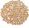 Beadsland 1440pcs Flat Back Crystal Rhinestones Round Gems for Nail Art and Craft Glue Fix, Citrine AB, SS10, 2.7-2.9mm