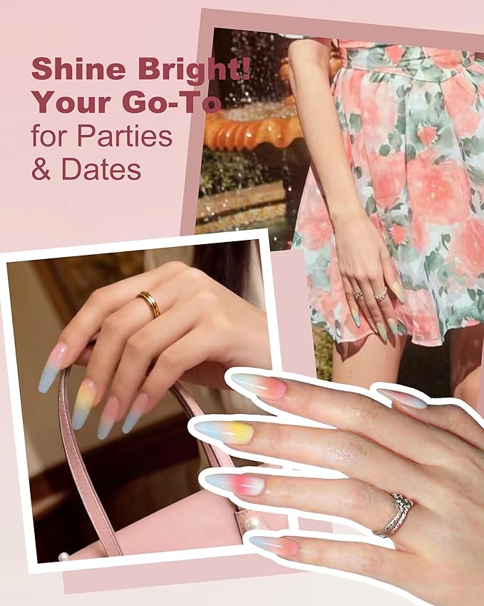 9 Colors Gradient Blooming Gel Nail Polish Palette, Aura Nail Art Kit for Blush Nails, Solid Creamy Gel for Ombre Nails, Sponge Patting Painting Gel, UV/LED Cured Nail Art Set for Beginners