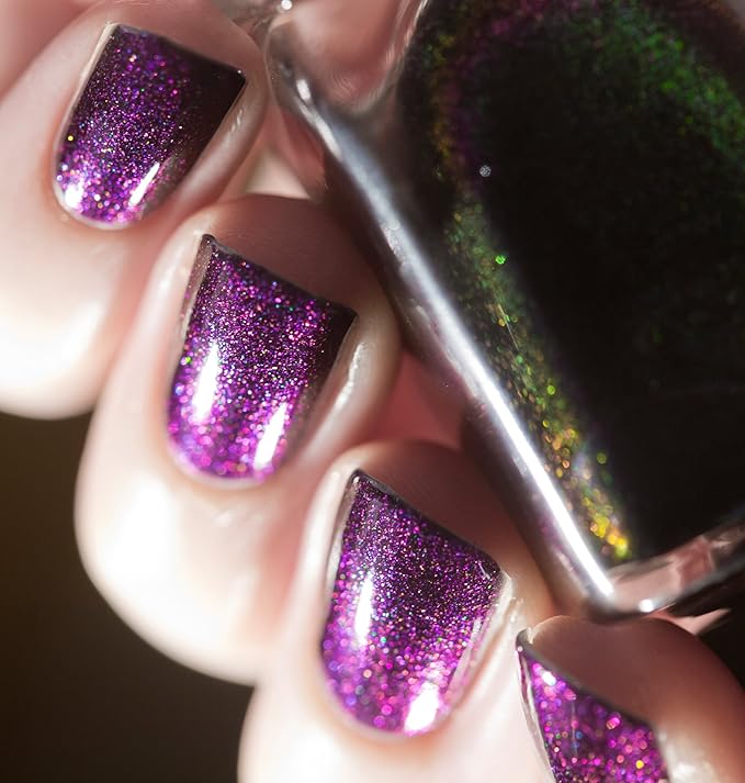 ILNP Salem - Rich Black Green Shimmer Nail Polish