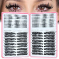 Lash Clusters with Spikes, 60D+100D Left Right Eyelash Clusters Extensions Individual D Curl Fluffy Wispy False Eyelashes DlY Manga Lashes Extension (12-22mm, Left Right Lash Clusters)