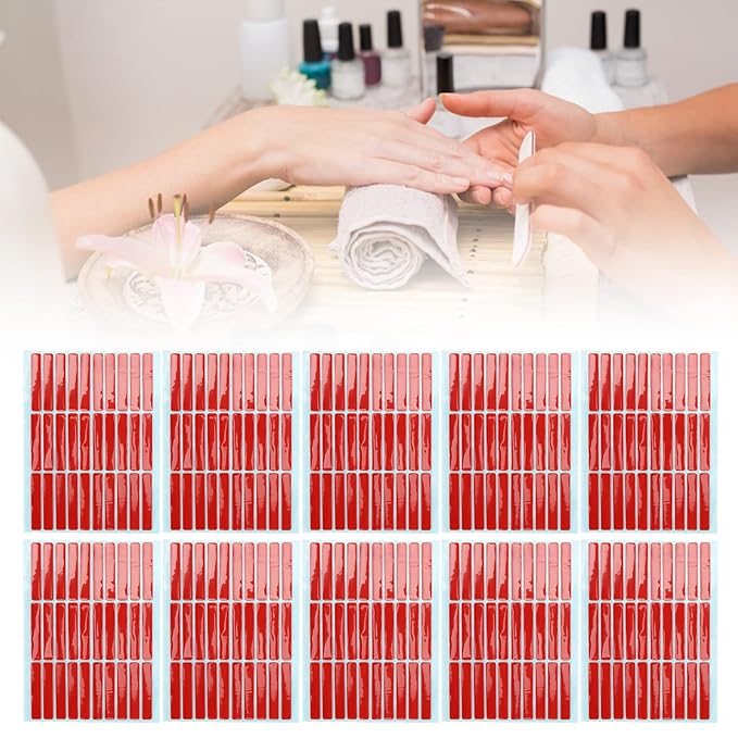 10 Sheet Nail Art Mounting Tape,Nail Tip Display Tape Salon Double Sided Adhesive Tape Accessory for Nail Tip Color Display