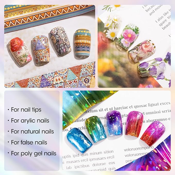 GELLEN 2Pcs Nail Foil Transfer Gel, 18ml Foil Glue Gel for Nails Stickers, Nail Foils Transfer Nail Art Glue Gel Polish, Complete Clear Transferred Pattern, Cure 30-60s, Non-toxic HEMA Free TPO Free